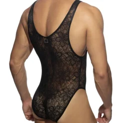 Body Dentelle Florale Noir