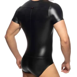 Body Front Zip Rub Cockring Noir