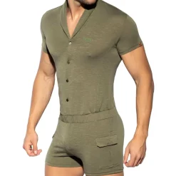 Body Manches Courtes Kaki