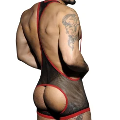 Body Mesh Fetish Noir - Rouge