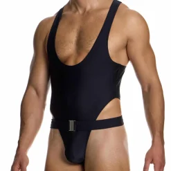 Body String de Bain Avant-Garde Noir