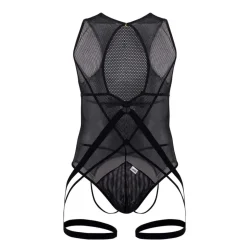Body String Jarretière Résille Noir
