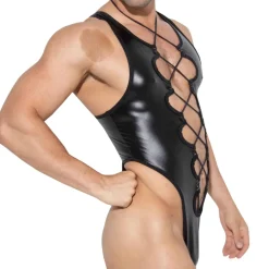 Body String Maxx Simili Cuir Noir