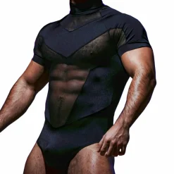 Body Zeus à Manches Courtes Noir