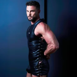 Boxer à Lacets Kinky Noir