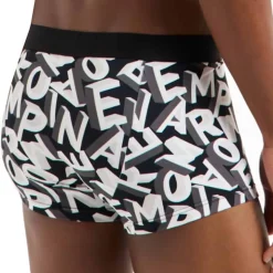 Boxer Bold All Over Lettering Coton Noir
