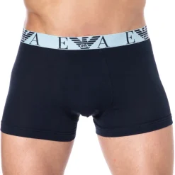 Boxer Bold Monogram Coton Marine - Gris