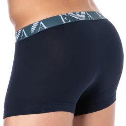 Boxer Bold Monogram Coton Marine - Bleu