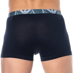 Boxer Bold Monogram Coton Marine - Bleu