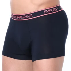 Boxer Core Logoband Coton Marine - Rose