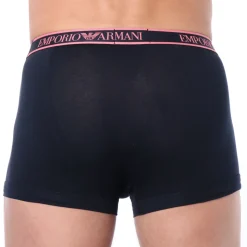 Boxer Core Logoband Coton Marine - Rose