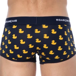 Boxer Court Canard Coton Bleu Marine