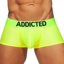 Boxer Court Cockring Mesh Neon Jaune Fluo