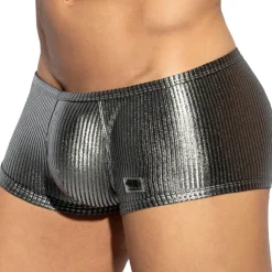 Boxer Court Métallique Art Déco Argenté