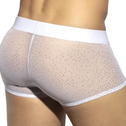 Boxer Court Net Glitter Blanc