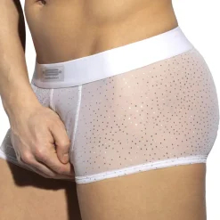 Boxer Court Net Glitter Blanc