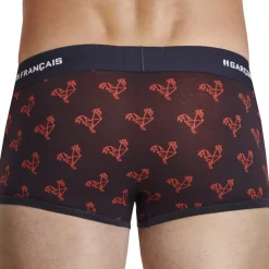 Boxer Court Origami Coq - Bleu Marine - Rouge