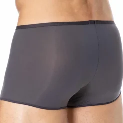 Boxer Court Temptation Plume Microfibre Gris Anthracite