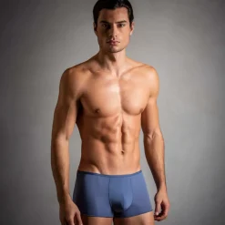 Boxer Court Temptation Plume Microfibre Bleu Jeans