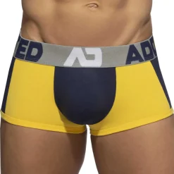 Boxer Court Trey Coton Marine - Jaune