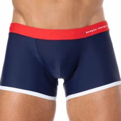 Boxer de Bain Bleu Marine - Rouge - Blanc