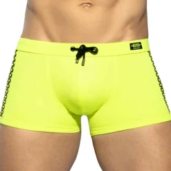 Boxer de Bain Disco Pop Jaune Fluo