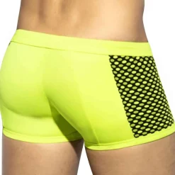 Boxer de Bain Disco Pop Jaune Fluo