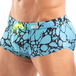 Boxer de Bain Imprimé Bleu