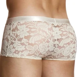 Boxer Dentelle Florale Ivoire