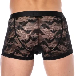 Boxer Dentelle Jacquard Noir