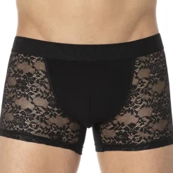 Boxer Dentelle Sexy Noir