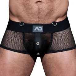 Boxer Empty Bottom Mesh Mixed Noir