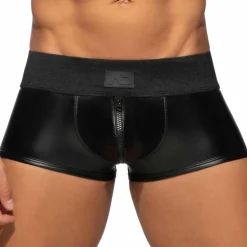 Boxer Front Zip Rub Cockring Noir