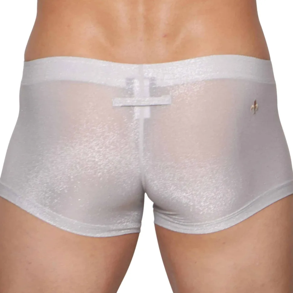 Boxer Glisten Blanc - Argent