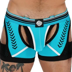 Boxer Jock Chock Circuit Breaker Bleu Turquoise - Noir