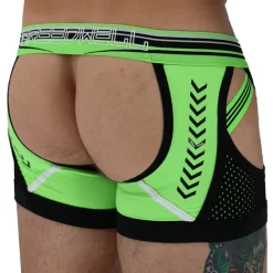 Boxer Jock Chock Circuit Breaker Vert Fluo - Noir