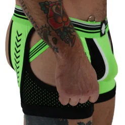 Boxer Jock Chock Circuit Breaker Vert Fluo - Noir