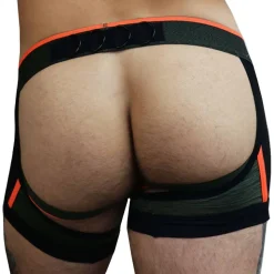 Boxer Jock Chock Cockpit Kaki - Orange Fluo