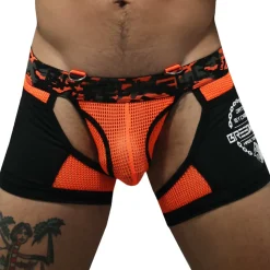 Boxer Jock Chock Neo Camo Orange Fluo