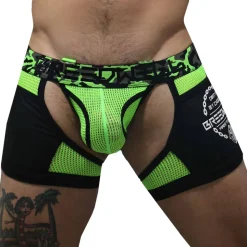 Boxer Jock Chock Neo Camo Vert Fluo