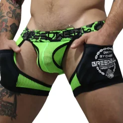 Boxer Jock Chock Neo Camo Vert Fluo