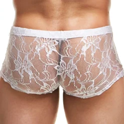 Boxer Lingerie Dentelle Blanc