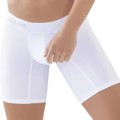 Boxer Long Classic Match Microfibre Blanc