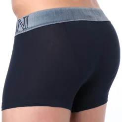 Boxer Megalogo Coton Bleu Marine