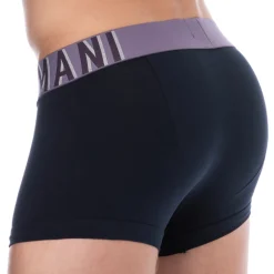 Boxer Megalogo Coton Marine