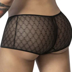 Boxer Résille Géométrique Noir