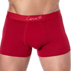 Boxer Saint-Valentin Uni Rouge