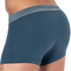 Boxer Shiny Logoband Bleu