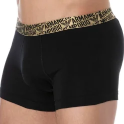 Boxer Shiny Logoband Coton Noir