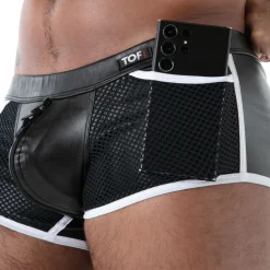 Boxer Zippé Kinky Noir - Blanc